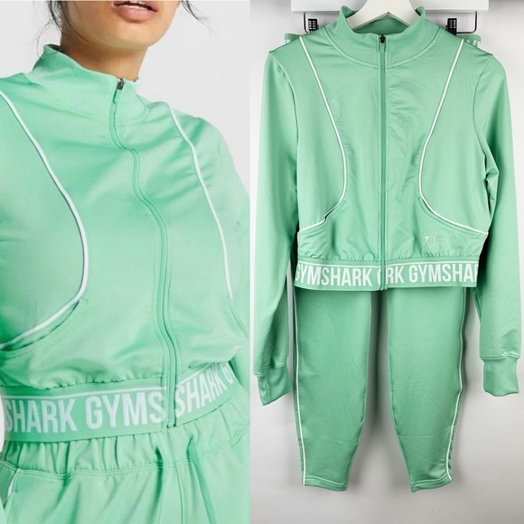 GYMSHARK Recess Track Suit Set NEW Mint Green - Picture 1 of 10
